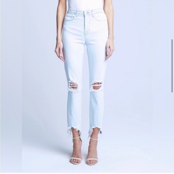 L'AGENCE High Line Skinny High Rise Fade Out Jeans Sz 24 - Picture 3 of 8